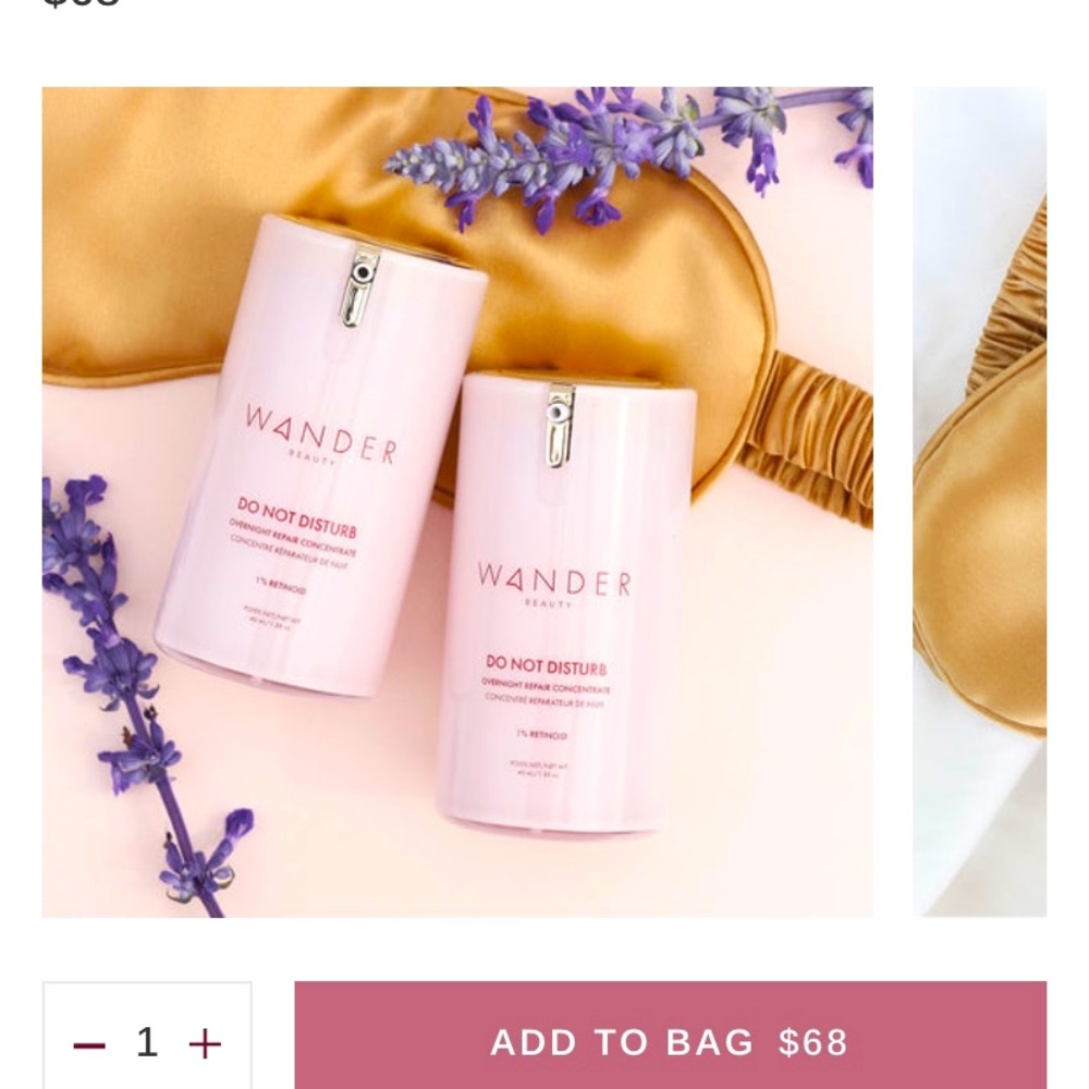 BNWB* WANDER OVERNIGHT RETINOL SLEEPING MASK